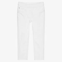 iDO Baby-Girls White Cotton Jeggings | Childrensalon Outlet