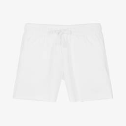 iDO Junior-Girls White Cotton Shorts  | Childrensalon Outlet