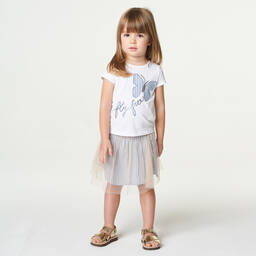 آي دو Baby-طقم تنورة قطن لون أبيض | Childrensalon Outlet