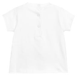 iDO Мини-Girls White Cotton T-Shirt  | Childrensalon Outlet