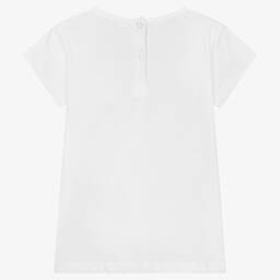 iDO Baby-Girls White Cotton T-Shirt | Childrensalon Outlet