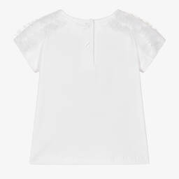 iDO Малыши-Белая хлопковая футболка | Childrensalon Outlet