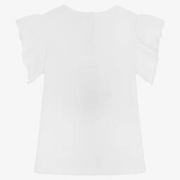 iDO Малыши-Белая хлопковая футболка | Childrensalon Outlet