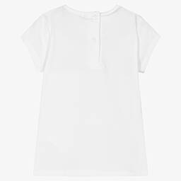 iDO Малыши-Белая хлопковая футболка с медвежонком | Childrensalon Outlet