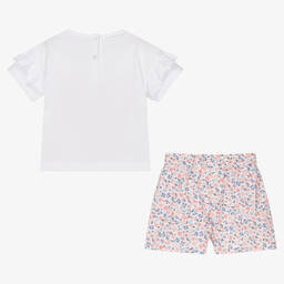 iDO Малыши-Белая футболка и шорты из хлопка в цветочек | Childrensalon Outlet