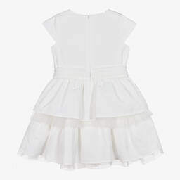 iDO Baby-Girls White Flower Dress | Childrensalon Outlet