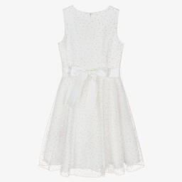 iDO Для младших-Белое платье из тюля в горошек | Childrensalon Outlet