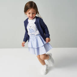 iDO Baby-تيشيرت أبيض للبنات بتصميم دمية دب | Childrensalon Outlet