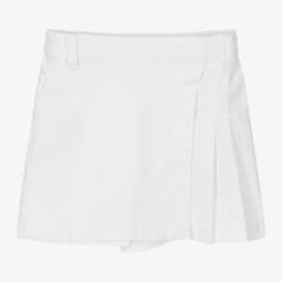 iDO Baby-Girls White Twill Skort with Sparkle Belt | Childrensalon Outlet
