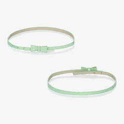 iDO Baby-Girls White Twill Skort with Sparkle Belt | Childrensalon Outlet