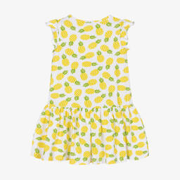 iDO Малыши-Бело-желтое платье из хлопка | Childrensalon Outlet