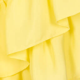 iDO Junior-فستان شيفون مزين بكشكش لون أصفر | Childrensalon Outlet