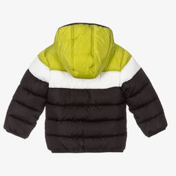 iDO Baby-جاكيت بافر لون أخضر وأسود للأولاد | Childrensalon Outlet