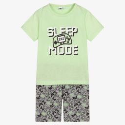 iDO Малыши-Короткая зеленая пижама с геймерским принтом | Childrensalon Outlet