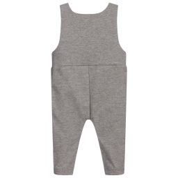 آي دو Mini-Grey Cotton Baby Dungarees | Childrensalon Outlet