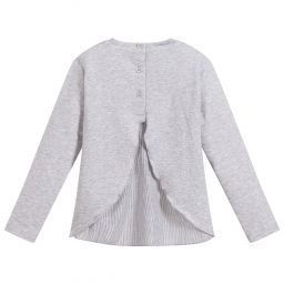 iDO Малыши-Grey Cotton Jersey Top | Childrensalon Outlet