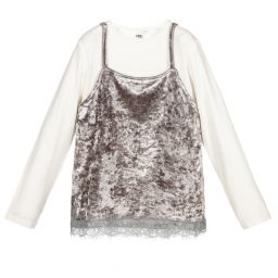 iDO Junior-Grey & Ivory Top Set | Childrensalon Outlet