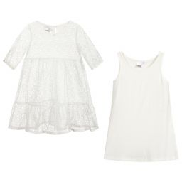 iDO Junior-Ivory Lace Dress | Childrensalon Outlet