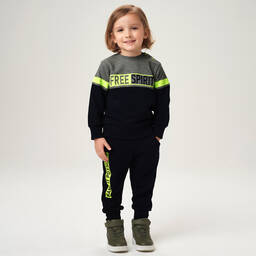 iDO Малыши-Navy Blue & Grey Tracksuit | Childrensalon Outlet