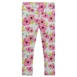 iDO Малыши-Pink & Grey Cotton Leggings | Childrensalon Outlet