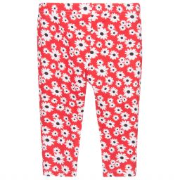 iDO Малыши-Красные хлопковые легинсы в цветочек | Childrensalon Outlet