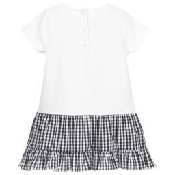 iDO Малыши-Бело-черное хлопковое платье | Childrensalon Outlet
