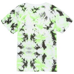 iDO Baby-White & Green Cotton T-Shirt | Childrensalon Outlet