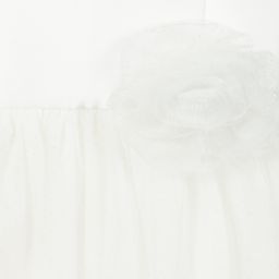 iDO Baby-فستان ساتان و تول لون أبيض و فضّي | Childrensalon Outlet