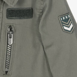 IKKS-Baby Boys Green Military Jacket  | Childrensalon Outlet