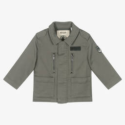 IKKS-Baby Boys Green Military Jacket  | Childrensalon Outlet