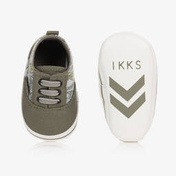 آي كيه كيه إس-Baby Boys Khaki Green Pre-Walkers | Childrensalon Outlet