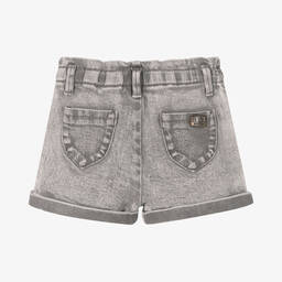 آي كيه كيه إس-Baby Girls Grey Denim Shorts | Childrensalon Outlet