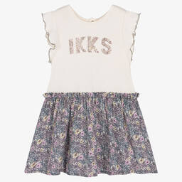 IKKS-Baby Girls Purple Floral Dress | Childrensalon Outlet