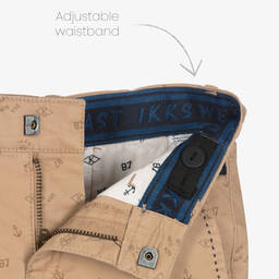 IKKS-Boys Beige Cotton Shorts | Childrensalon Outlet