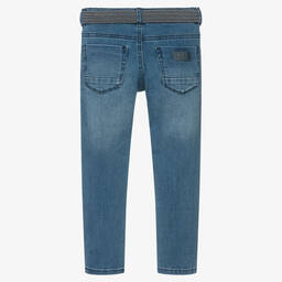 IKKS-Boys Blue Cotton Denim Jeans | Childrensalon Outlet