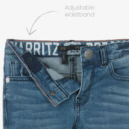 IKKS-Boys Blue Cotton Denim Jeans | Childrensalon Outlet