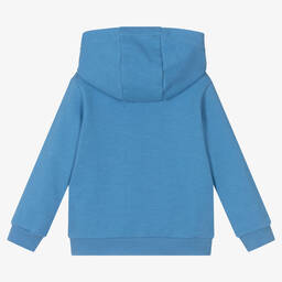IKKS-Boys Blue Cotton Hoodie | Childrensalon Outlet