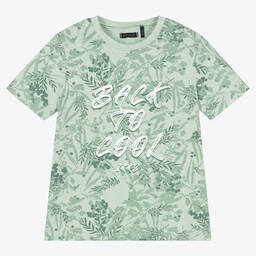 IKKS-Boys Blue Cotton T-Shirt | Childrensalon Outlet