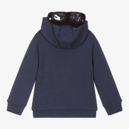 IKKS-Boys Blue Hooded Zip-up Top | Childrensalon Outlet