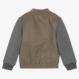 IKKS-Boys Green Bomber Jacket | Childrensalon Outlet