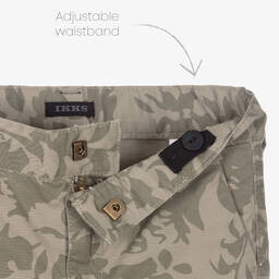 IKKS-Boys Green Camouflage Shorts | Childrensalon Outlet