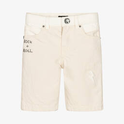 IKKS-Boys Ivory Denim Shorts | Childrensalon Outlet