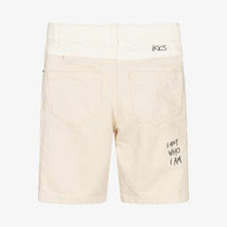 IKKS-Boys Ivory Denim Shorts | Childrensalon Outlet