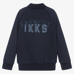آي كيه كيه إس-Boys Navy Blue Bomber Jacket | Childrensalon Outlet