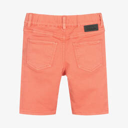 IKKS-Boys Orange Cotton Jersey Shorts | Childrensalon Outlet