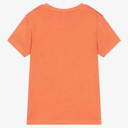 IKKS-Boys Orange Cotton T-Shirt | Childrensalon Outlet