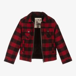 IKKS-Boys Red Check Jacket | Childrensalon Outlet