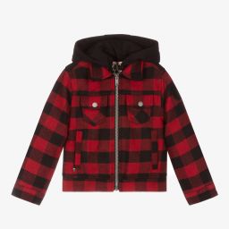 IKKS-Boys Red Check Jacket | Childrensalon Outlet