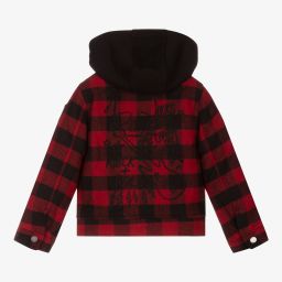 IKKS-Boys Red Check Jacket | Childrensalon Outlet