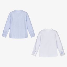 IKKS-Boys Reversible Cotton Shirt | Childrensalon Outlet